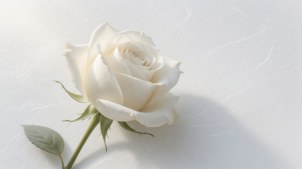 A single white rose